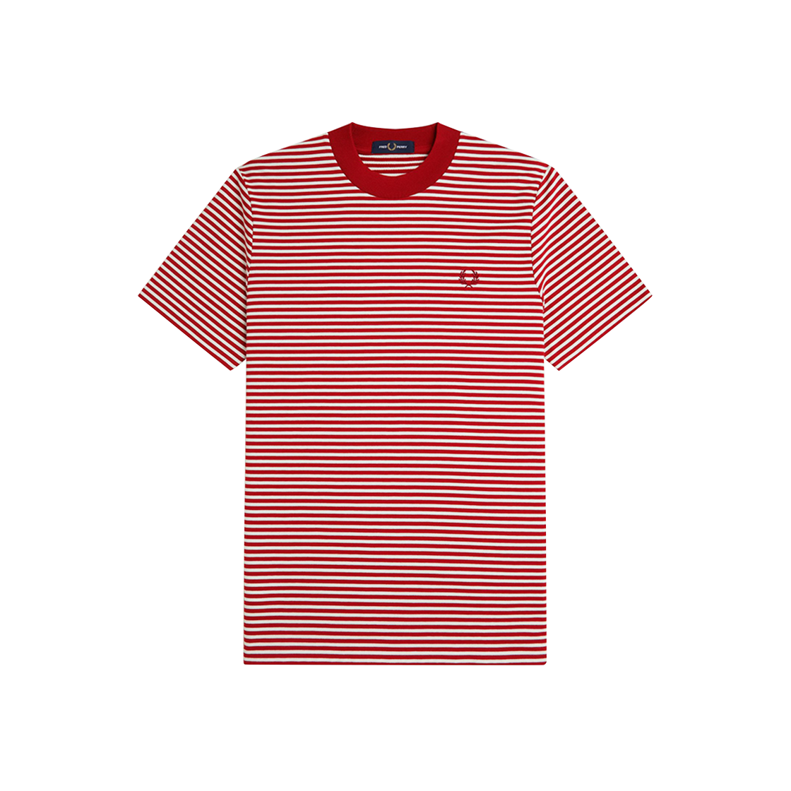 AFPM2516581-M02 Fred Perry Fine Stripe T-Shirt Burnt Red
