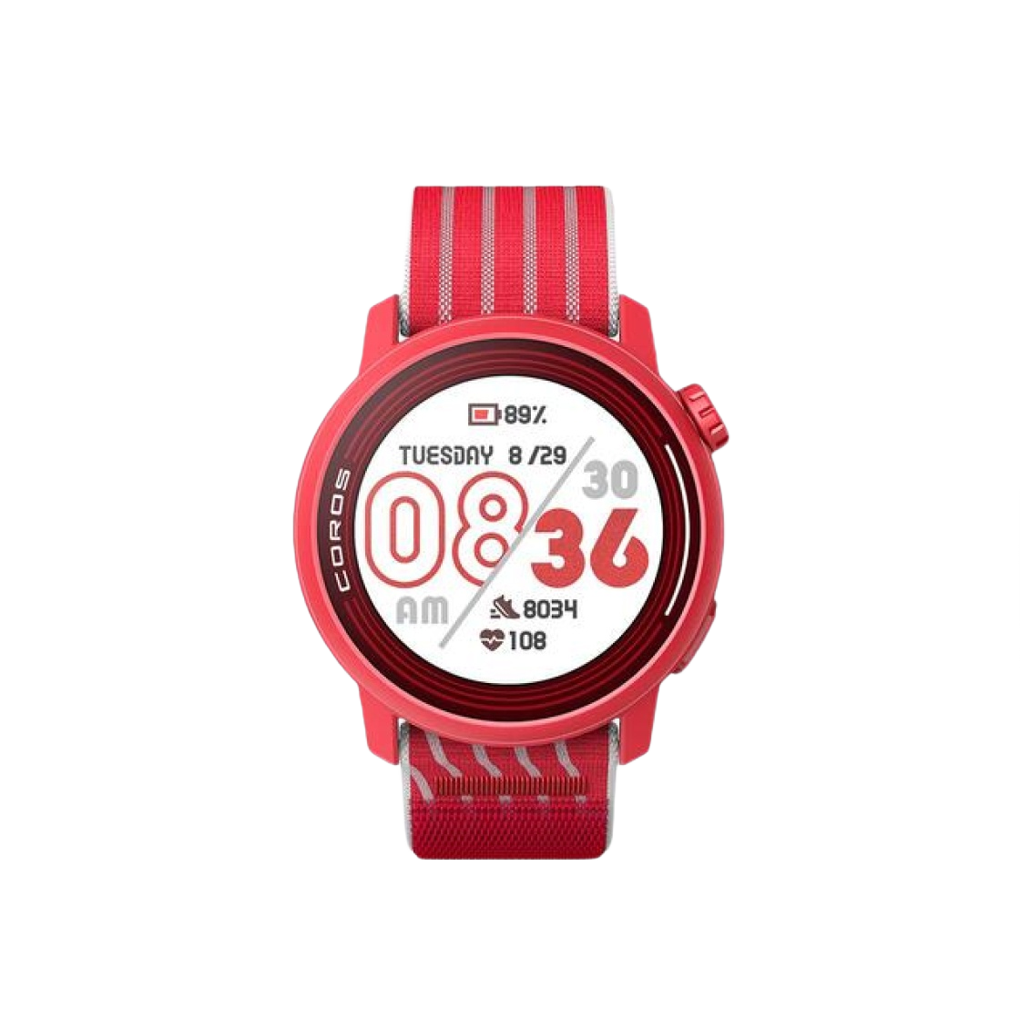 코로스 페이스 3 GPS 스포츠 워치 나일론 밴드 트랙 에디션 레드 (국내 정식 발매 제품)(Coros Pace 3 GPS Sport Watch Nylon Band Track Edition Red (Korean Ver.))