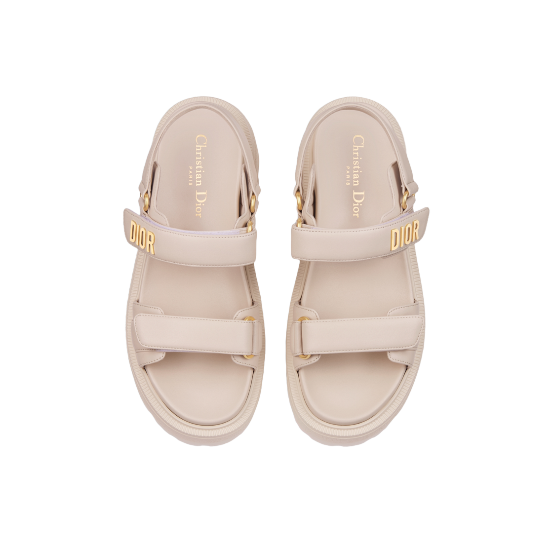 (W) 디올 디올액트 플랫폼 샌들 램스킨 라이트 비스킷((W) Dior Dioract Platform Sandal Lambskin Light Biscuit) - 2