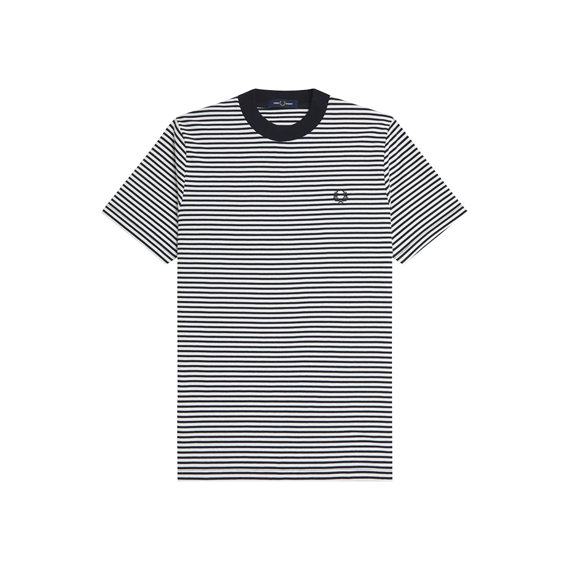 AFPM2516581-267 Fred Perry Fine Stripe T-Shirt Navy/Snow White