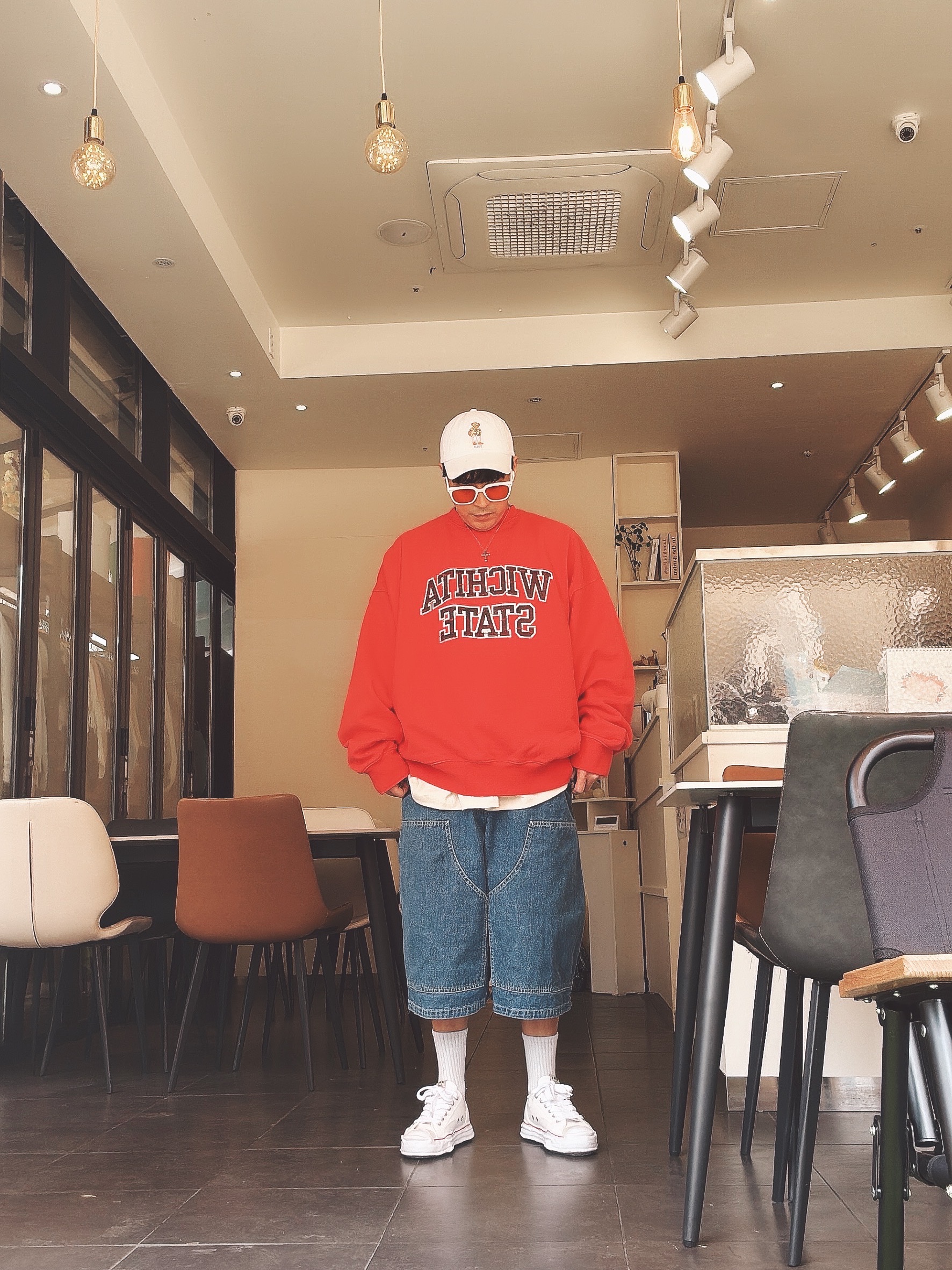 Maison Mihara Yasuhiro Hank OG Sole Canvas Low-top Sneakers White, Damiani Metropolitan Diamond Necklace Silver 착용 스타일 - 2