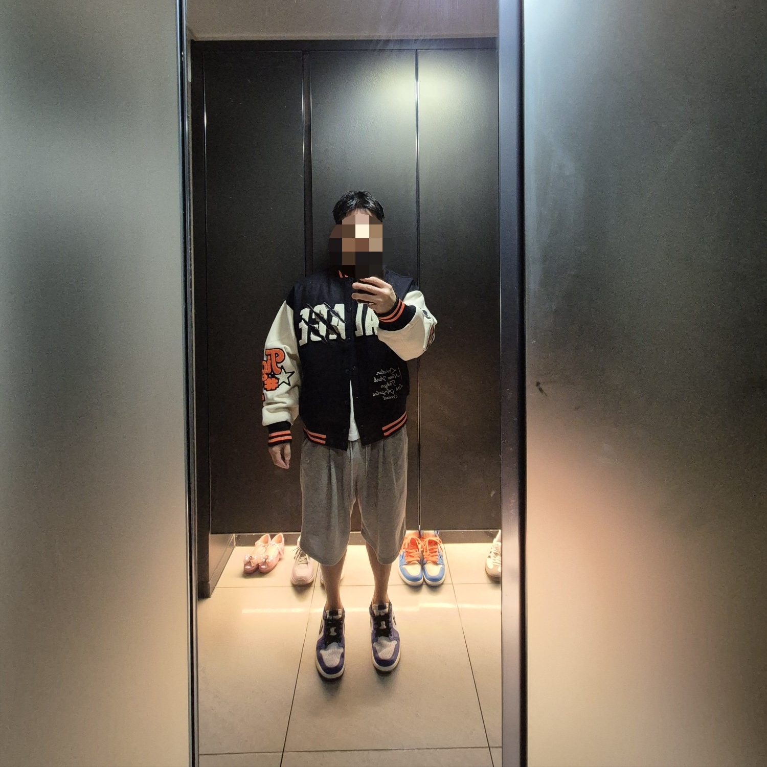 Palace Tora Tora Varsity Jacket Navy - 25SS 착용 스타일 - 3