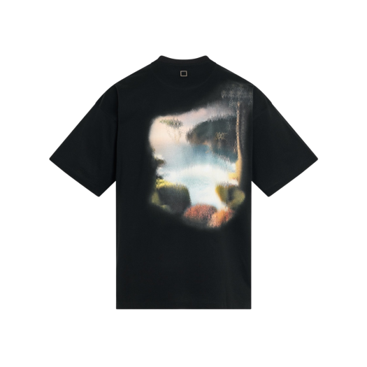 Wooyoungmi Blur Graphic T-Shirt Black - 24SS
