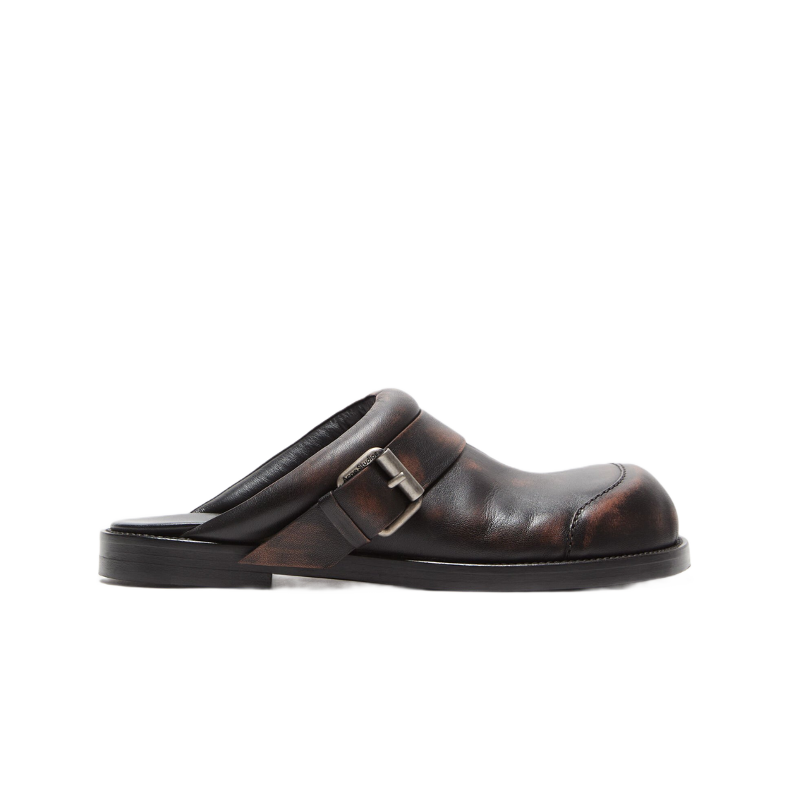 (W) 아크네 스튜디오 레더 버클 슈즈 브라운 블랙((W) Acne Studios Leather Buckle Shoes Brown Black) - 1