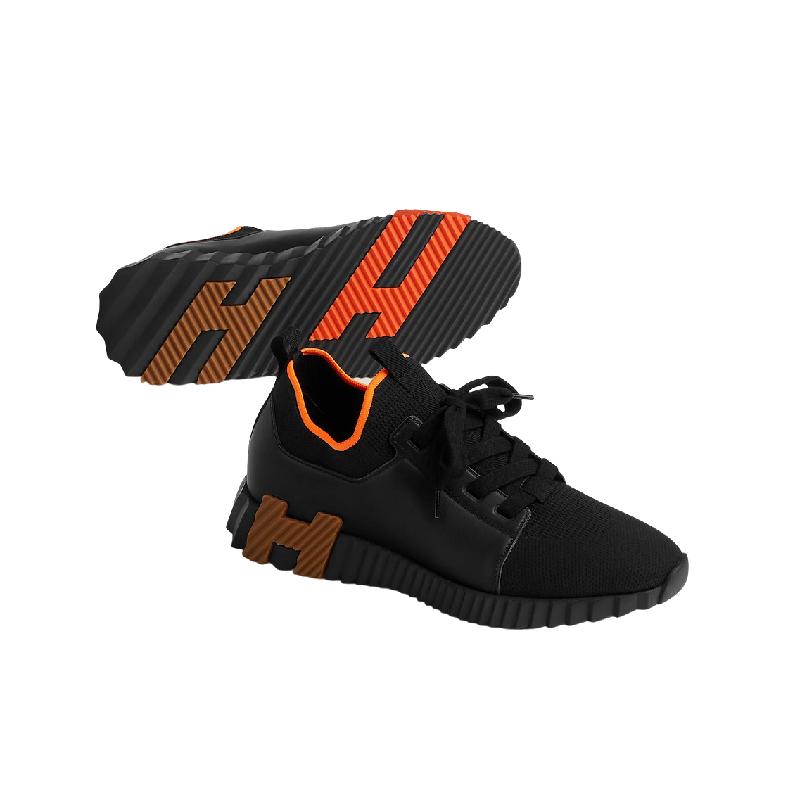 에르메스 디파트 스니커즈 니트 카프스킨 & 누아(Hermes Depart Sneakers Knit Calfskin & Noir) - 3