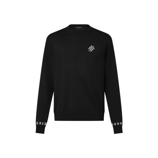 Louis Vuitton Long Sleeved Cotton Crewneck Black