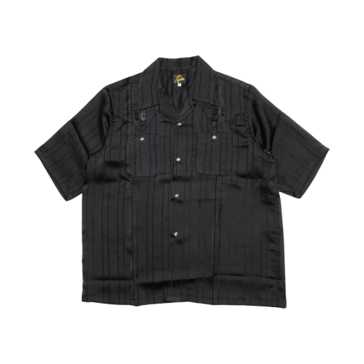 Needles S/S Cowboy One-Up Shirt TA/CU/PE Georgette Black