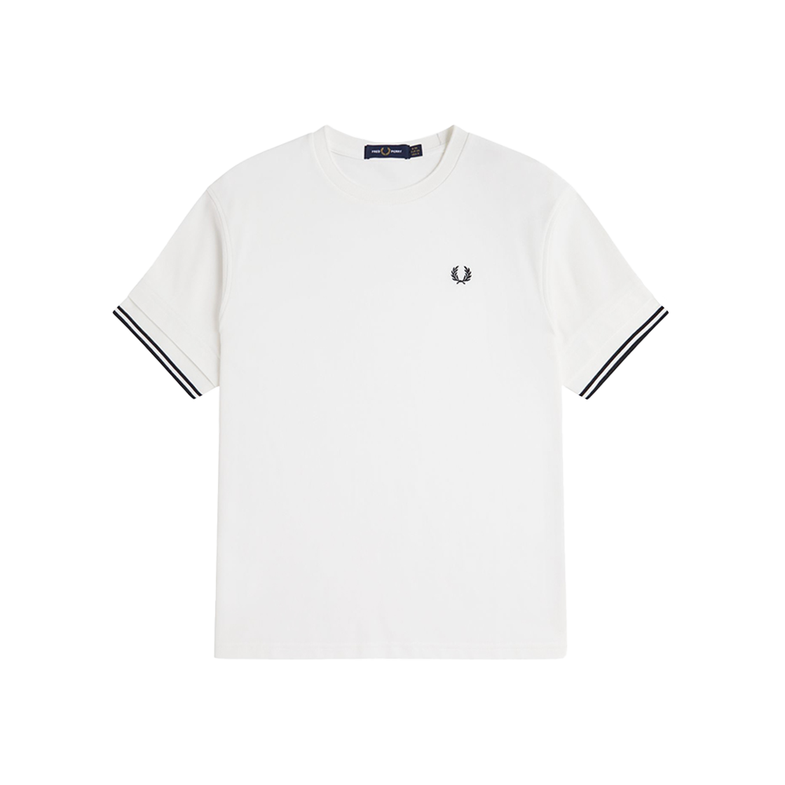 AFPF2519167-129 Fred Perry Womens Tipped Pique T-Shirt Snow White
