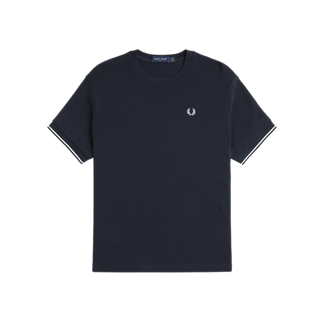 AFPF2519167-608 Fred Perry Womens Tipped Pique T-Shirt Navy