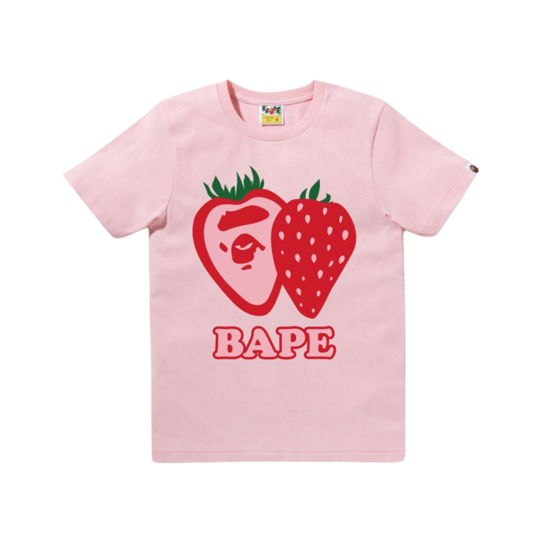 【BAPE】Strawberry T-Shirt Pale Pink W) 베이프 스트로베리 티셔츠 페일 핑크 | BAPE | KREAM