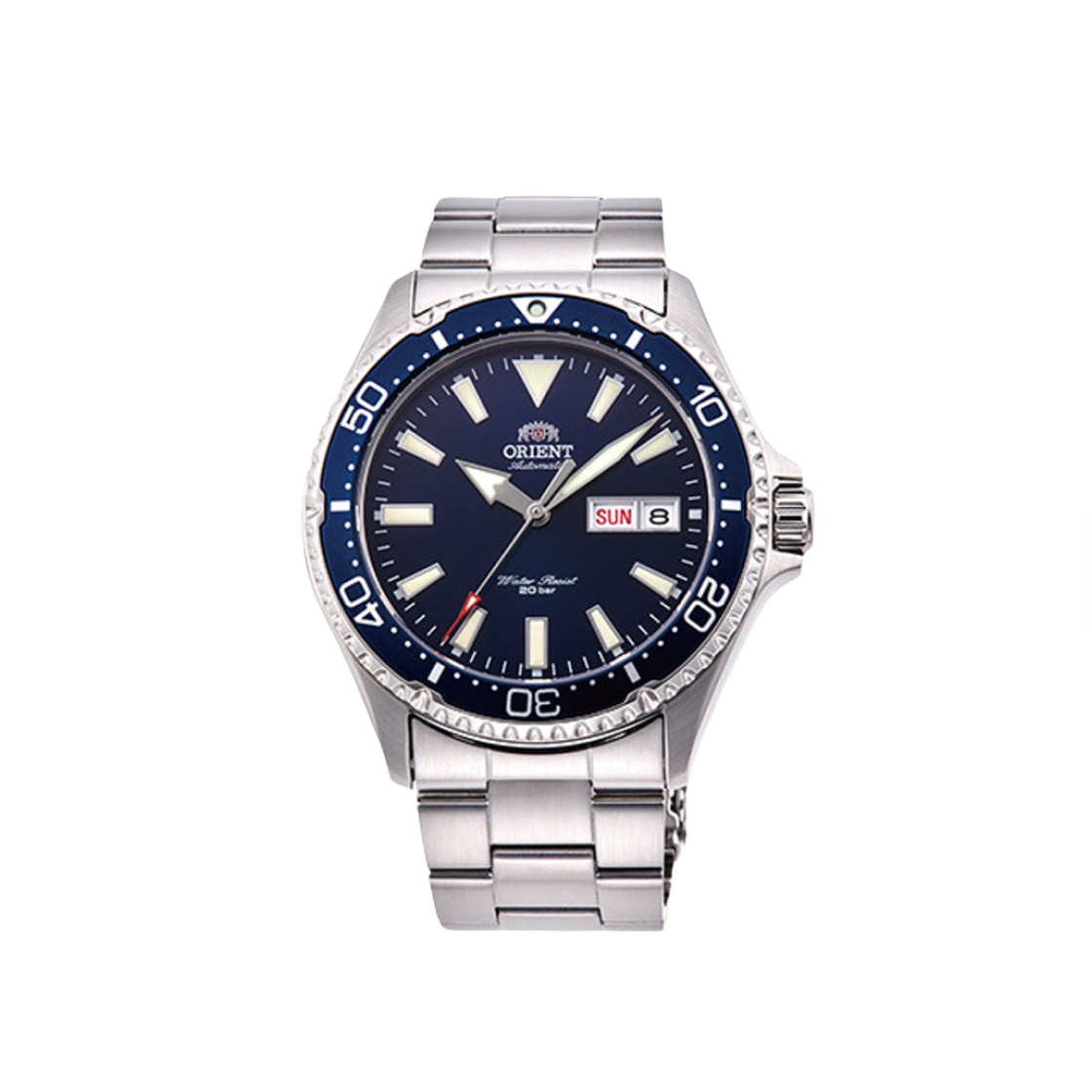 오리엔트 카마수 41.8mm 오토메틱 스테인리스 스틸 블루 다이얼(Orient Kamasu 41.8mm Automatic Stainless Steel Blue Dial)