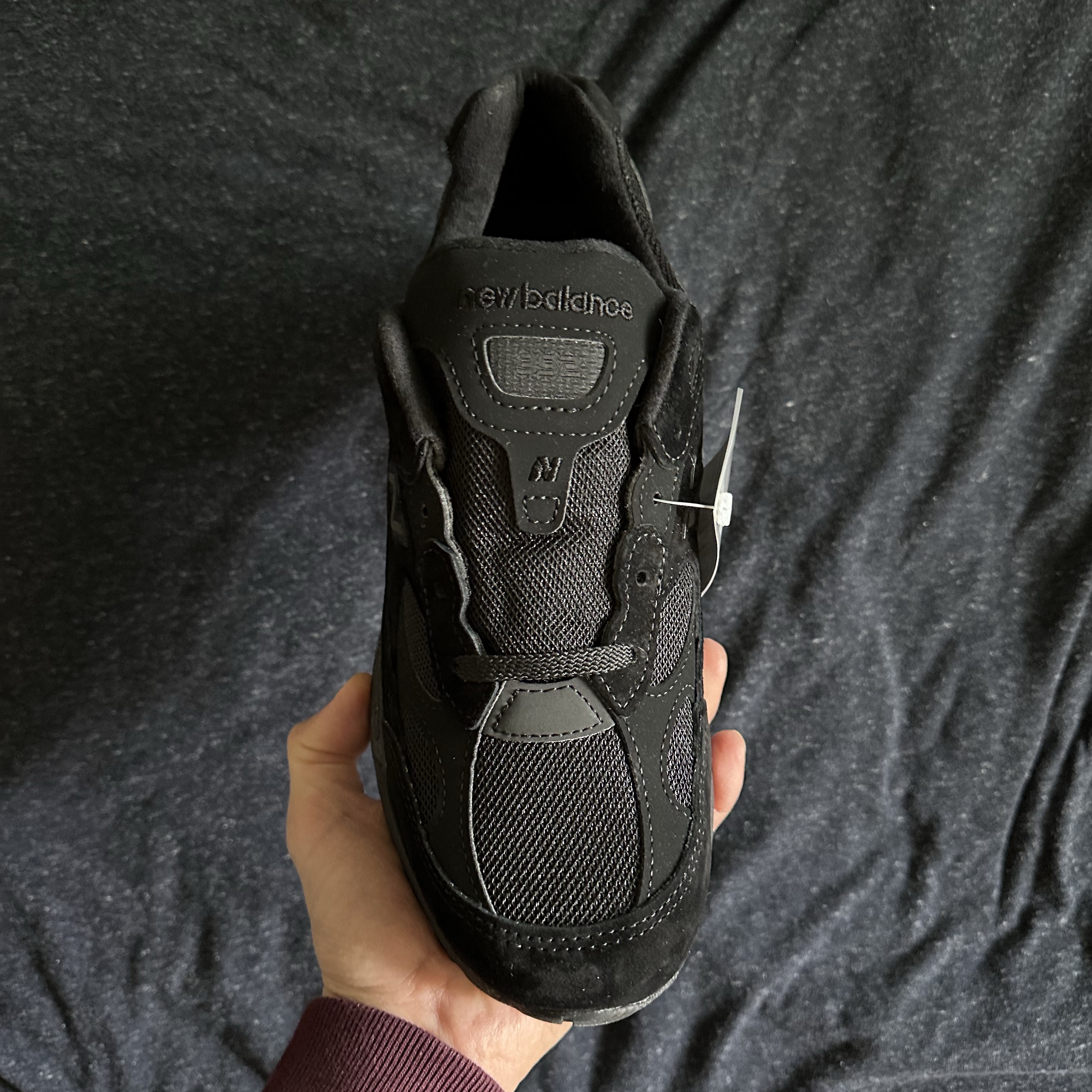 New Balance 992 Made in USA Core Black 착용 스타일 - 3