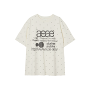 AEAE Web Logo Dot T-Shirts Cream