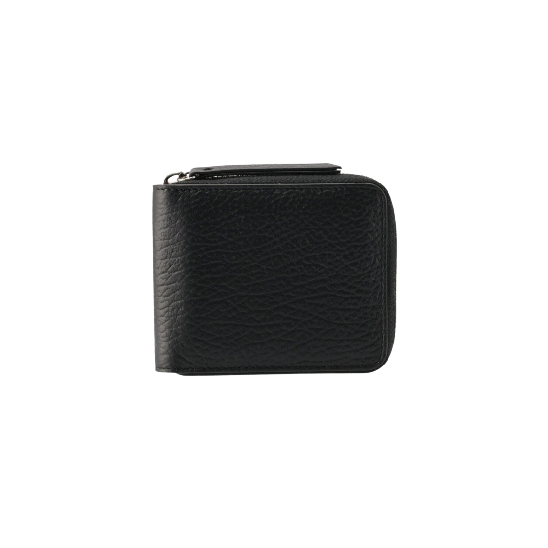 S56UI0111P4455T8013 Maison Margiela Zip Around Pebble Leather Wallet Black - #3
