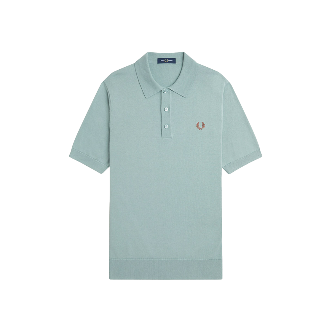 AFPM2519725-959 Fred Perry Cotton Knitted Shirt Silver Blue