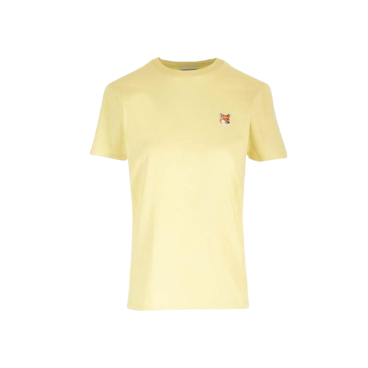 (W) Maison Kitsune Fox Head Patch Regular T-Shirt Chalk Yellow