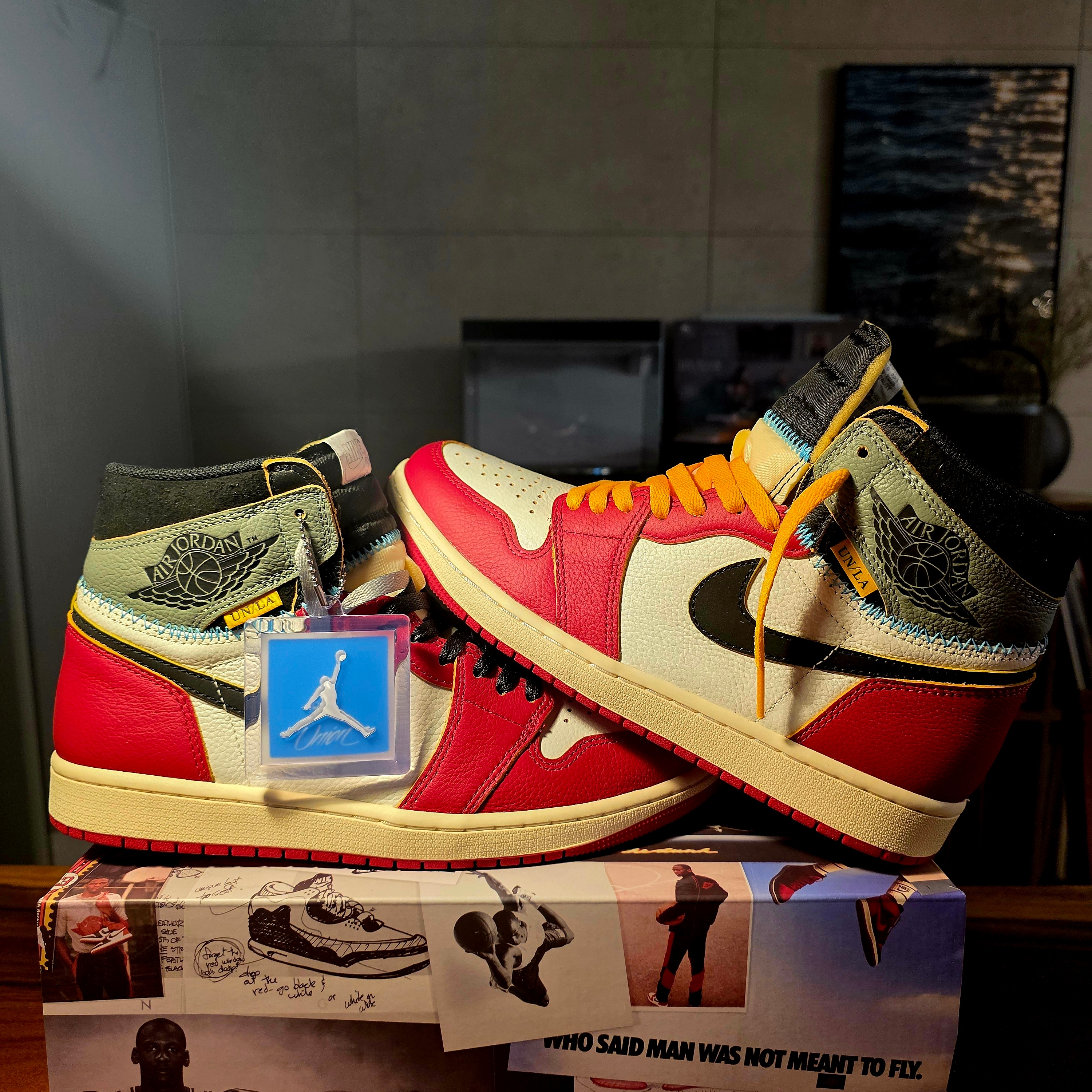 Jordan 1 x Union Retro High OG Chicago Shadow 착용 스타일 - 2