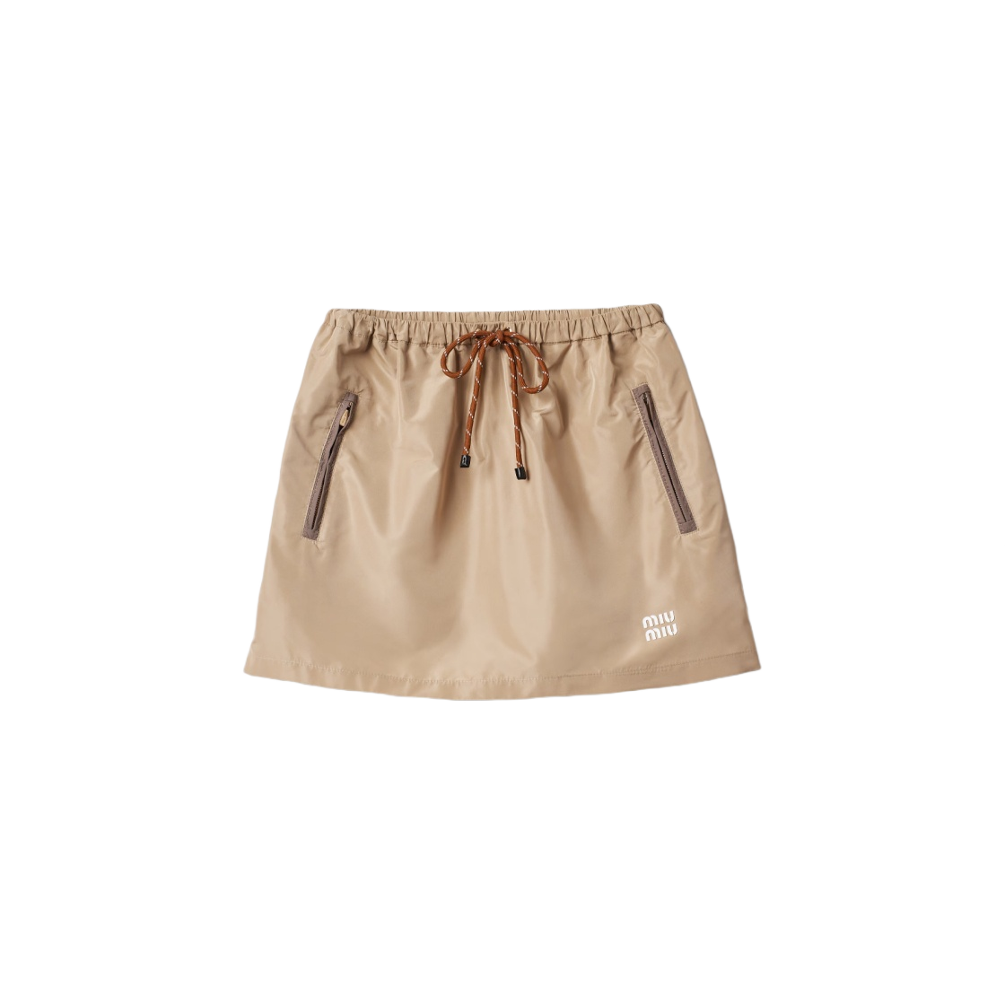 MG2251-121I-F0065 (W) Miu Miu Technical Fabric Miniskirt Cord