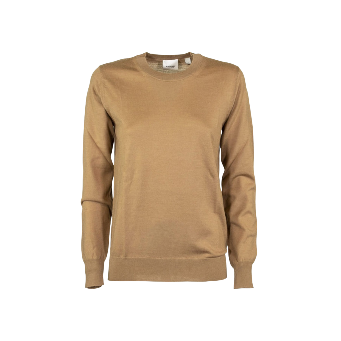 8017020 (W) Burberry Vintage Check Patch Merino Wool Sweater Beige - 대표 이미지 #1