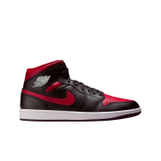 Jordan 1 Mid Black Varsity Red