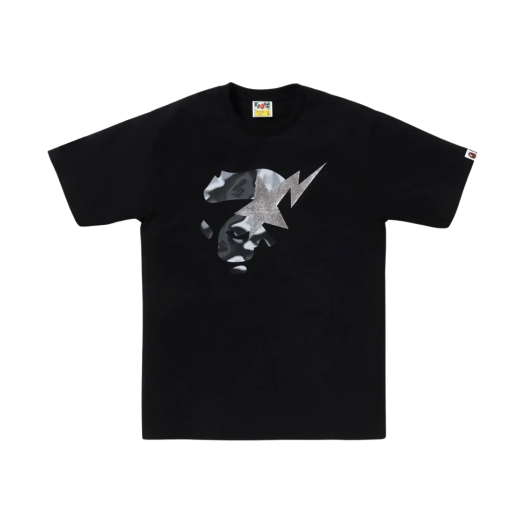 BAPE Liquid Camo Ape Face Sta T-Shirt Black