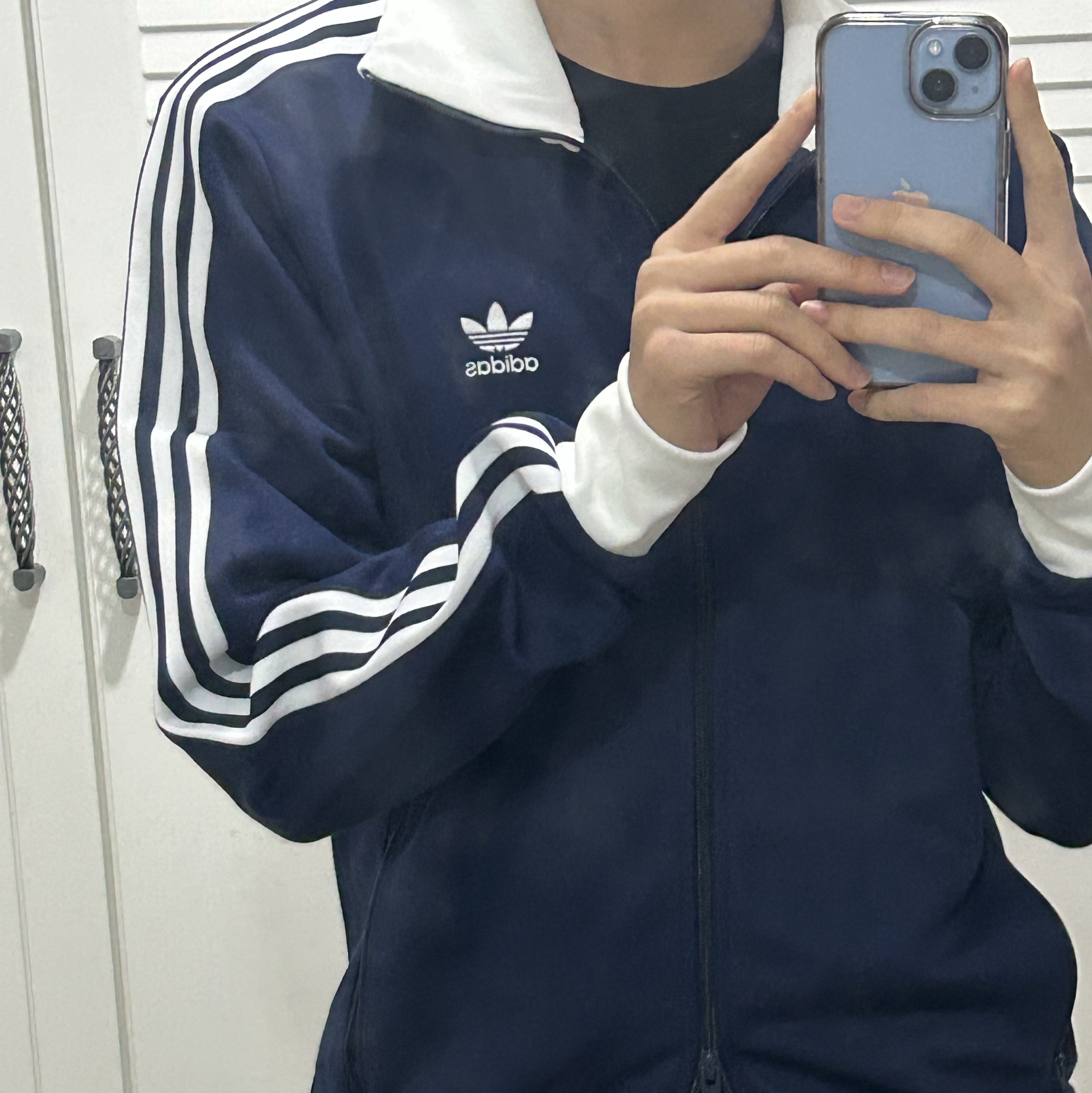 Adidas Adicolor Classic Beckenbauer Track Top Night Indigo - KR Sizing 착용 스타일