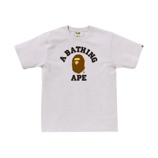 BAPE College T-Shirt Light Grey