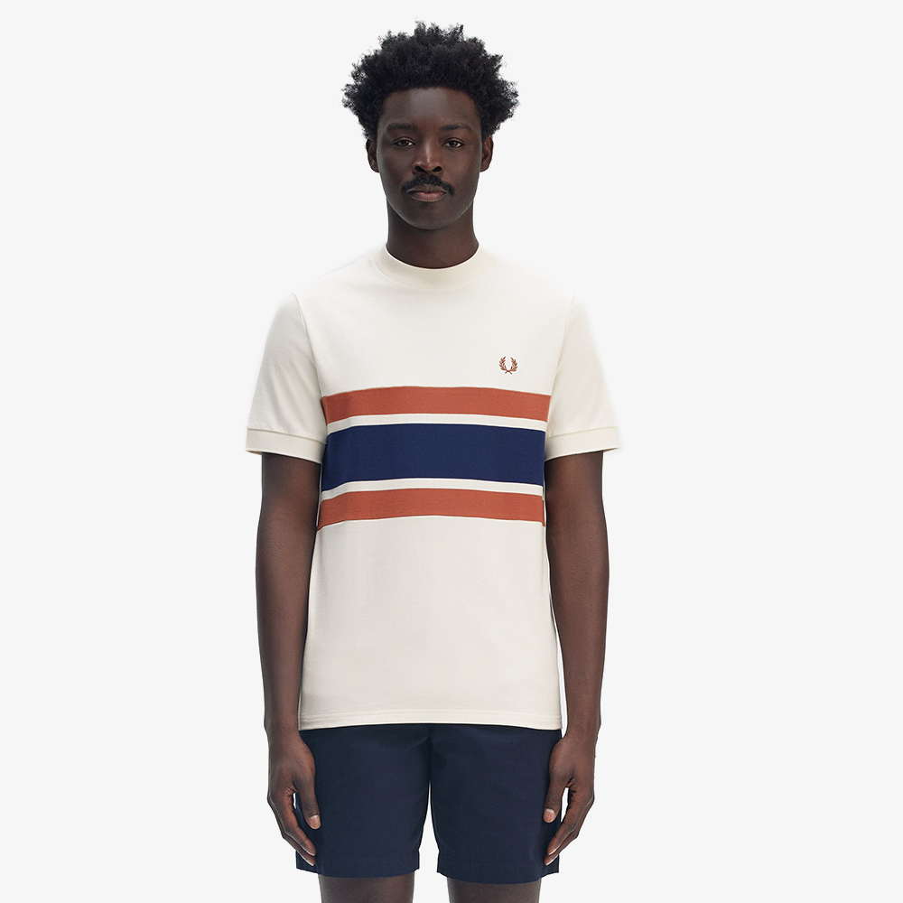 프레드페리 패널 티셔츠 라이트 에크루(Fred Perry Panelled T-Shirt Light Ecru) - 2