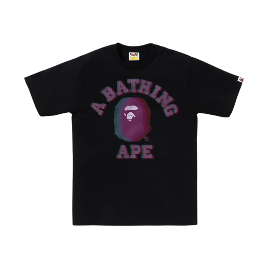 BAPE Glitch Art College T-Shirt Black