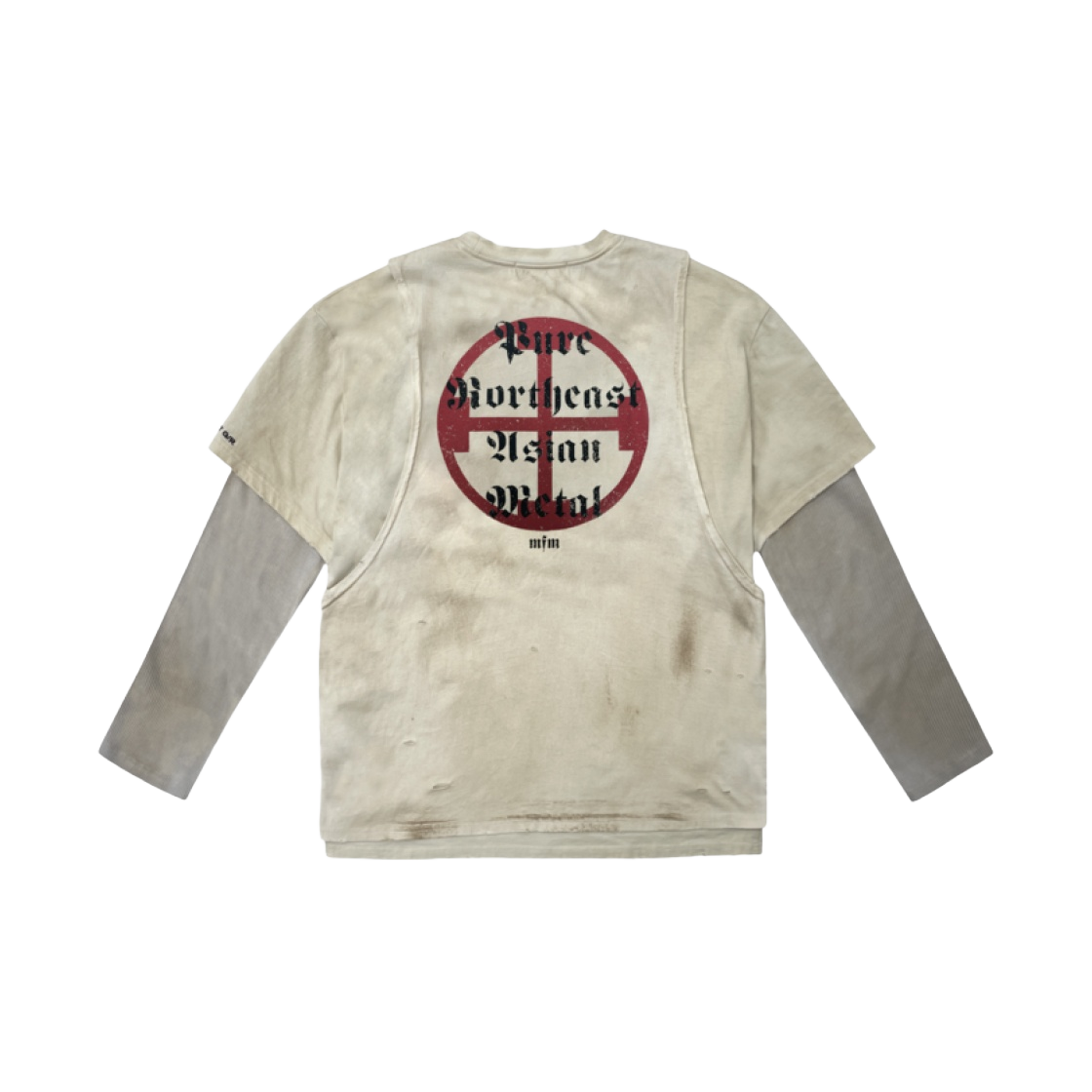 ★人気★【PGR X MFM333.】★3 LAYERED LONG SLEEVE - IVOR.Y★ 프로젝트 G/R x 엠에프엠333. 3 레이어드 롱슬리브 아이보리