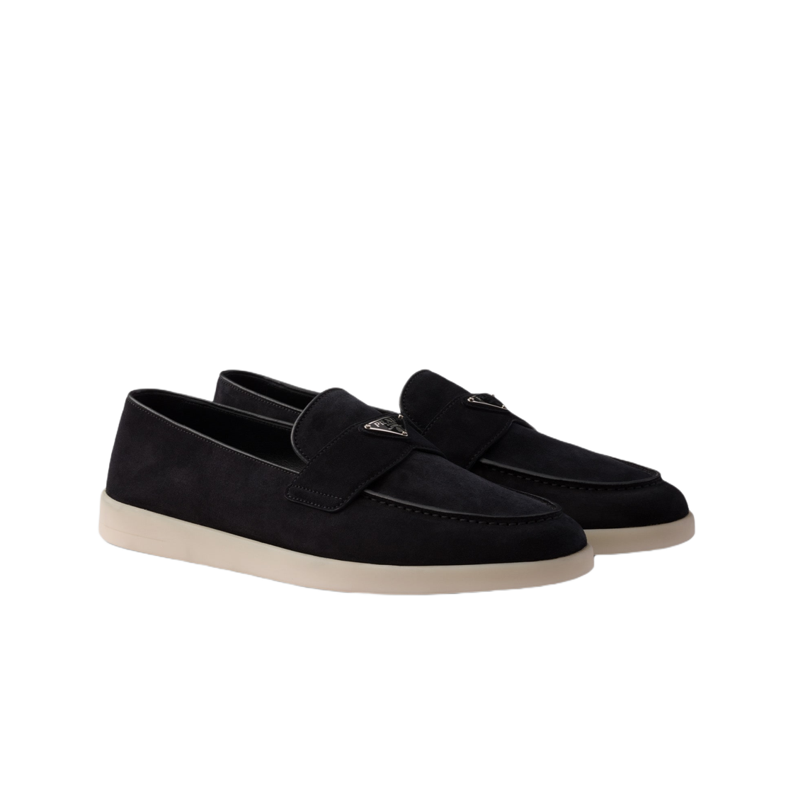 프라다 스웨이드 로퍼 블랙(Prada Suede Loafers Black) - 2
