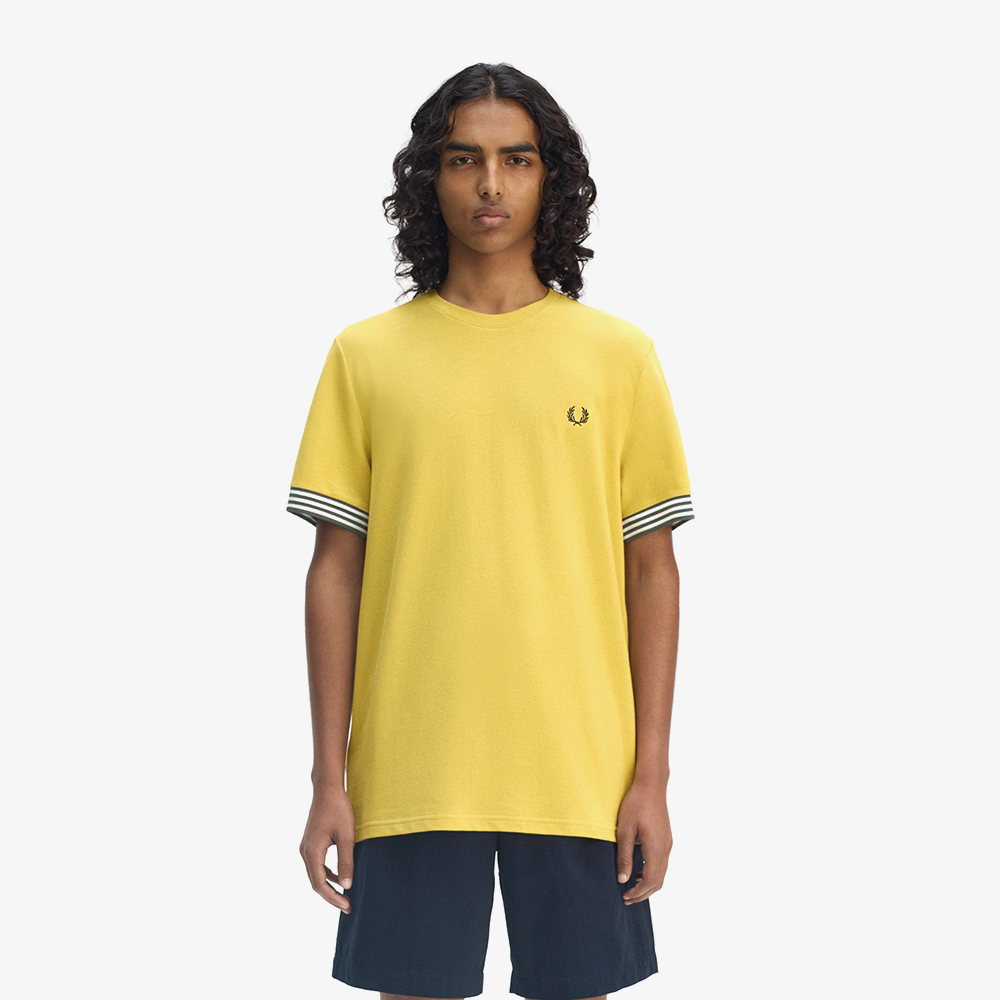 프레드페리 스트라이프 커프 티셔츠 허니콤(Fred Perry Striped Cuff T-Shirt Honeycomb) - 2