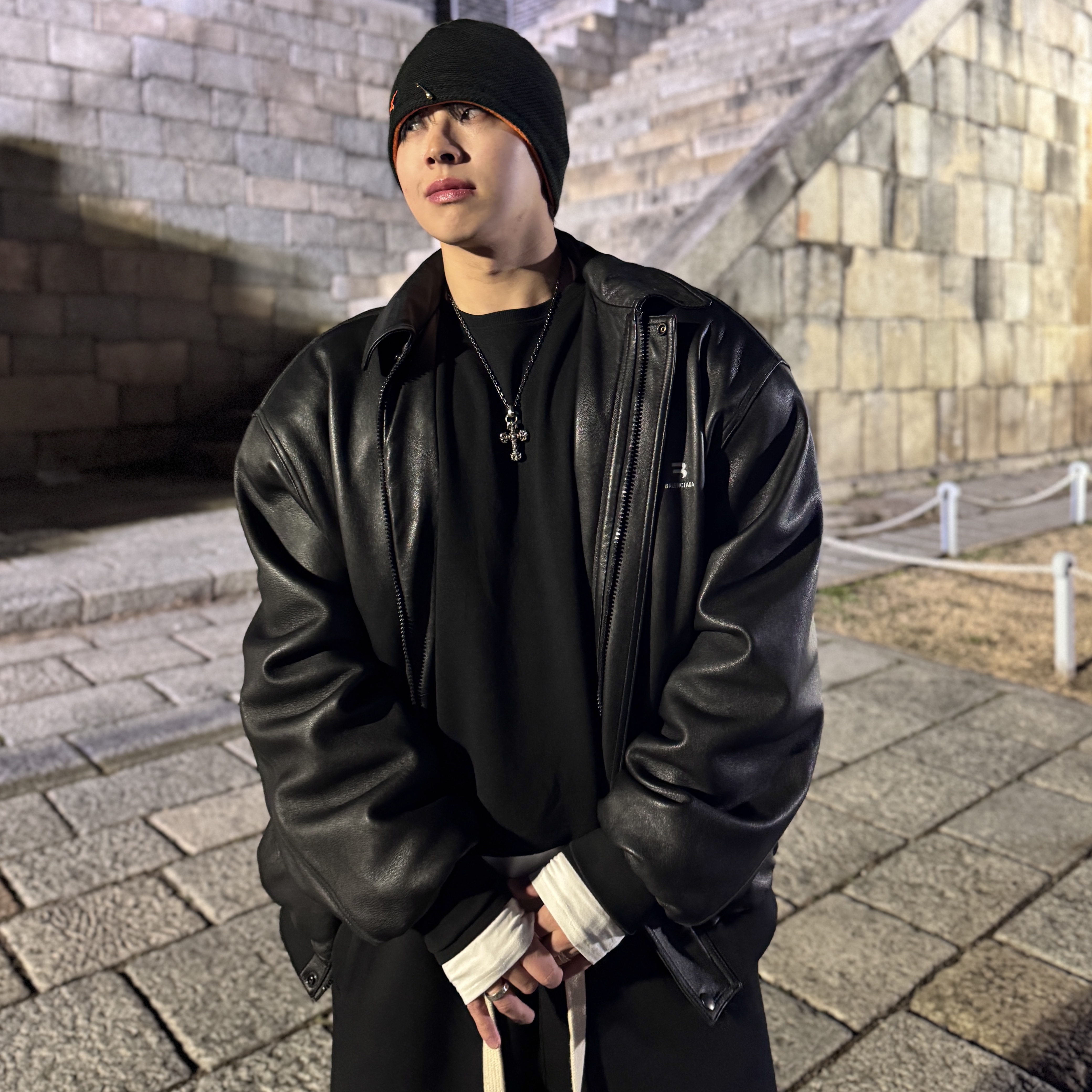 Nonnod Scuba Pajama Pants Black 착용 스타일 - 4