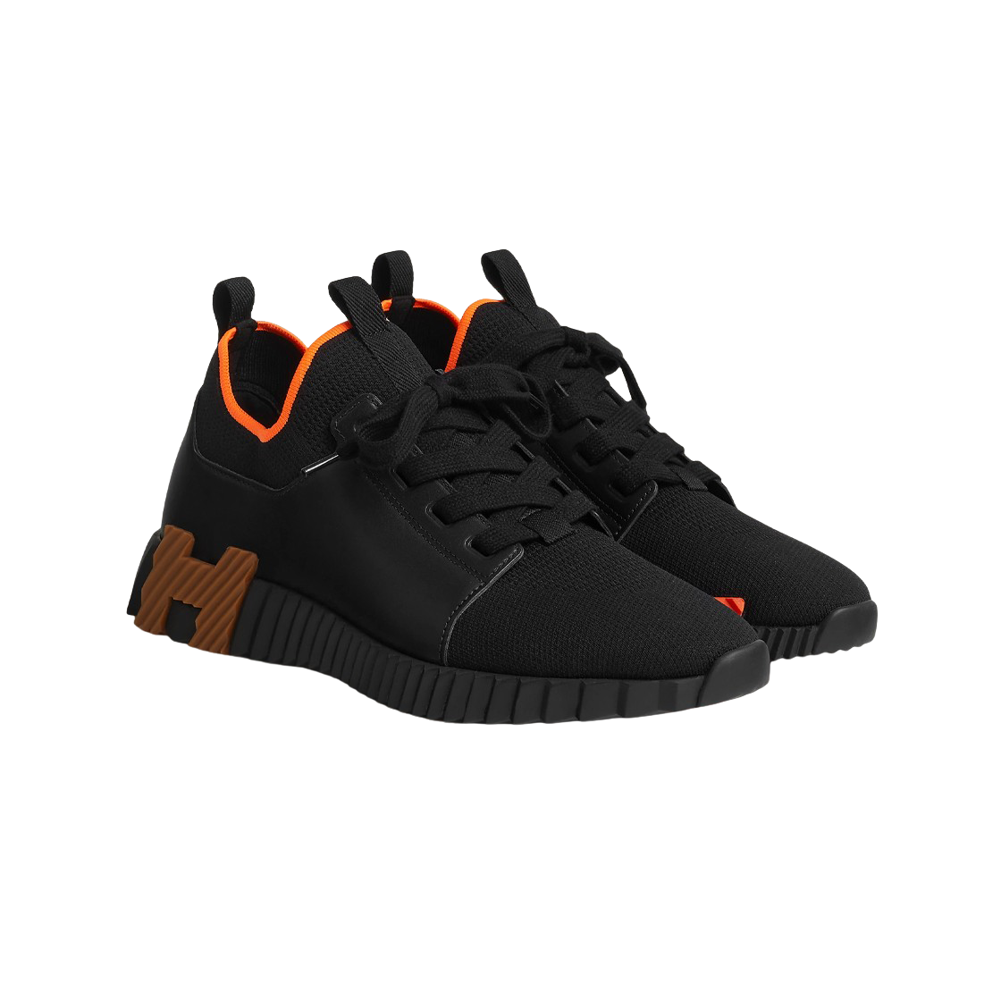 에르메스 디파트 스니커즈 니트 카프스킨 & 누아(Hermes Depart Sneakers Knit Calfskin & Noir) - 2