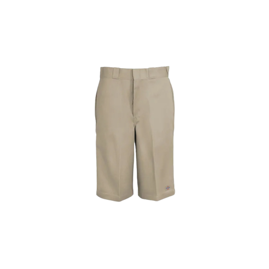 Dickies Loose Fit 13 Inch Flat Front Work Shorts Khaki