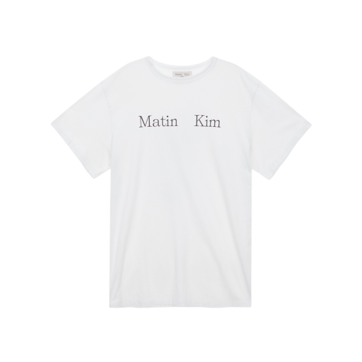 W) 마뗑킴 로고 크롭탑 화이트 | Matin Kim | KREAM