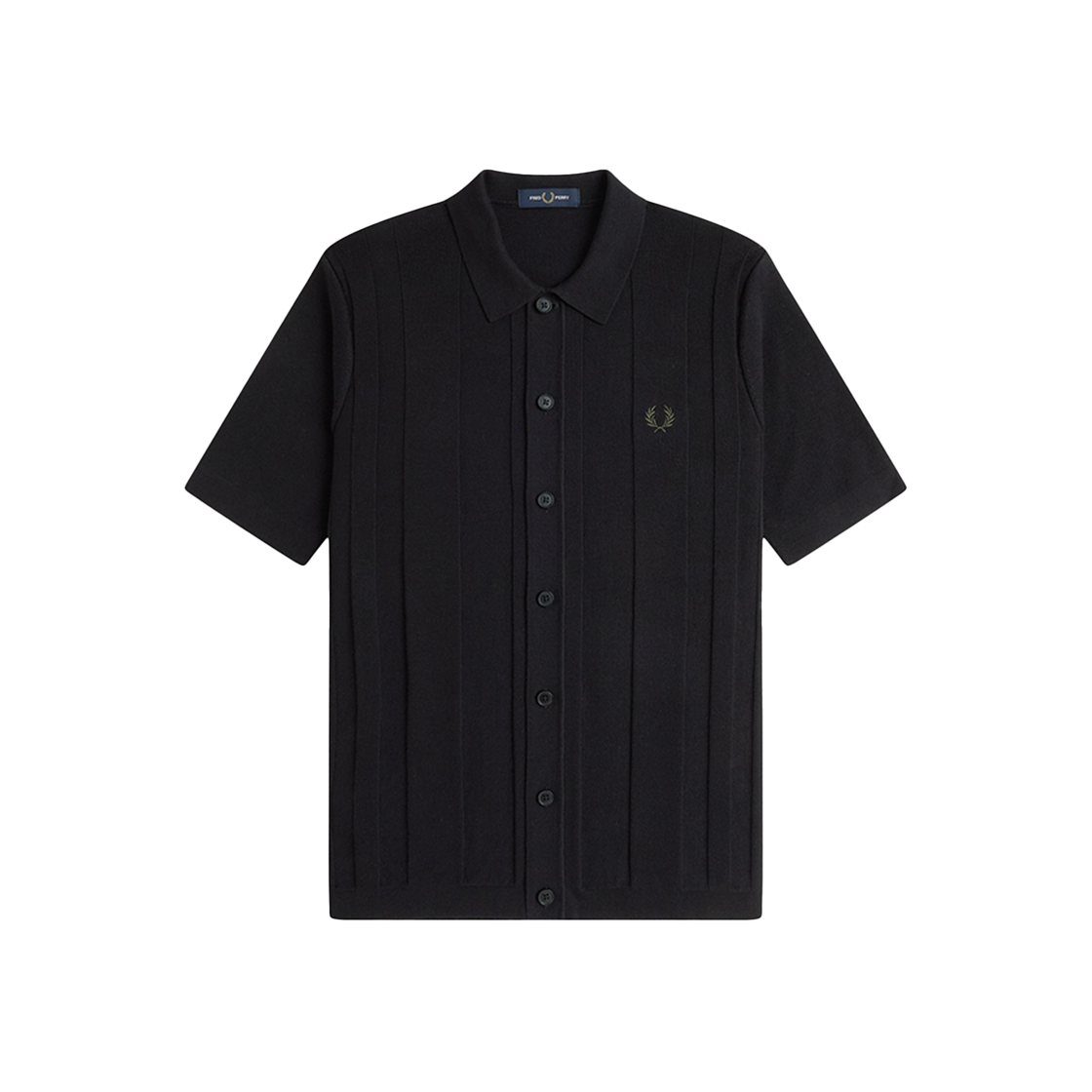 AFPM2519727-102 Fred Perry Button Through Shirt Black