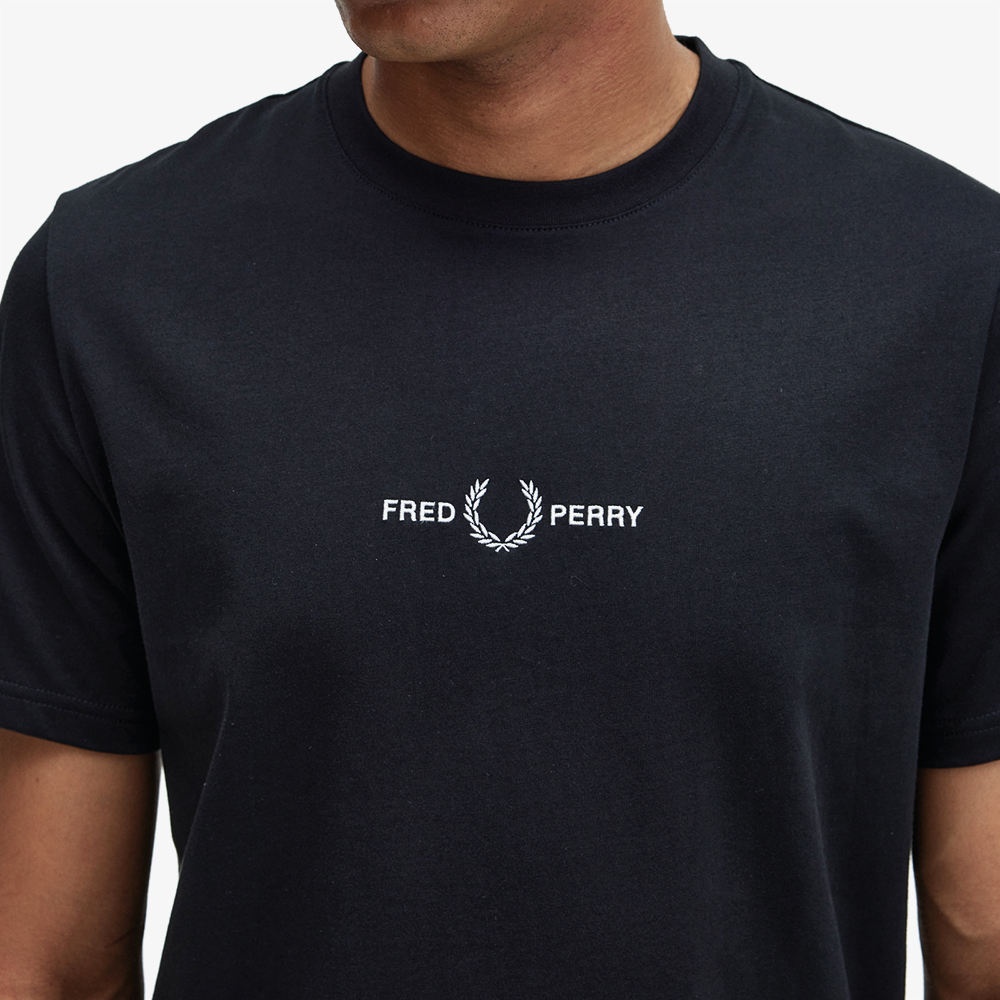 프레드페리 엠브로이더드 티셔츠 블랙(Fred Perry Embroidered T-Shirt Black) - 5
