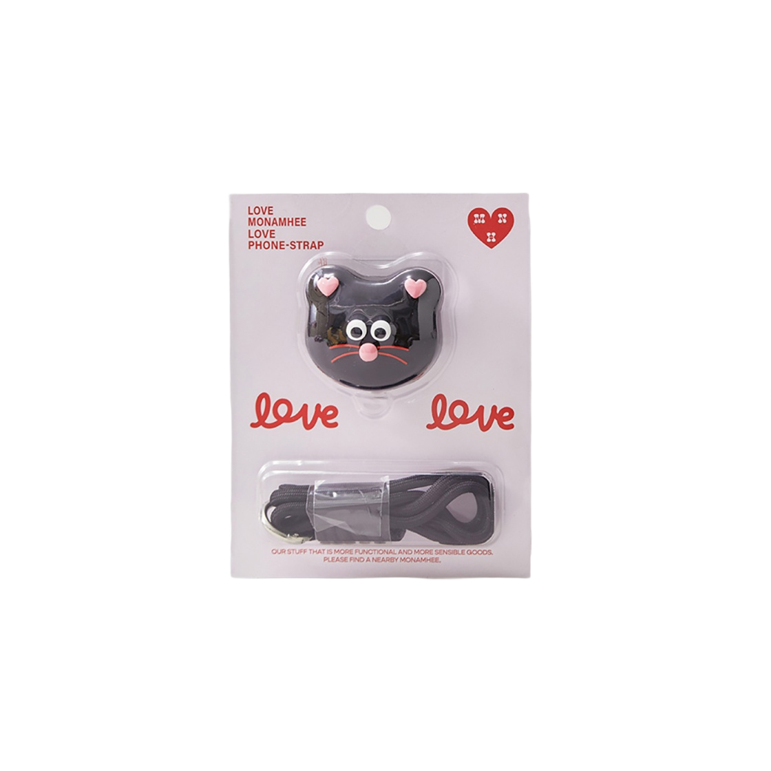 모남희 블핑이 모바일 스트랩 블랙(Monamhee Beulpingi Mobile Strap Black)
