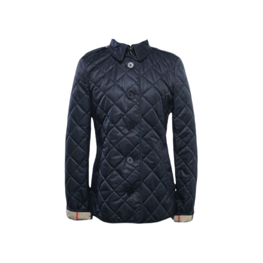 (W) Burberry Frankby Quilted Jacket Navy