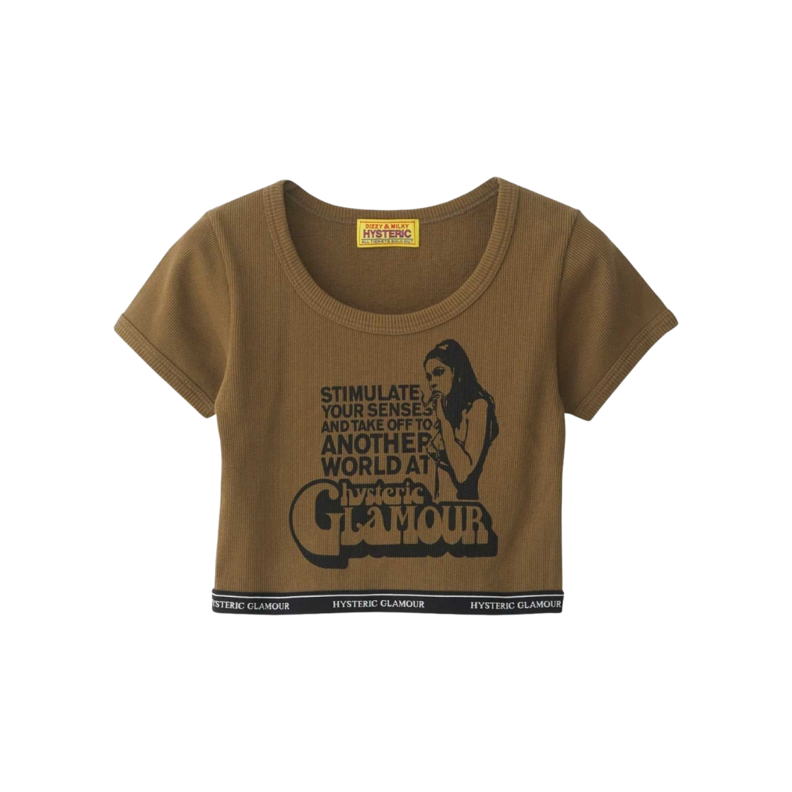 W) 히스테릭 글래머 스모킹 걸 치비 티셔츠 화이트 | Hysteric Glamour 