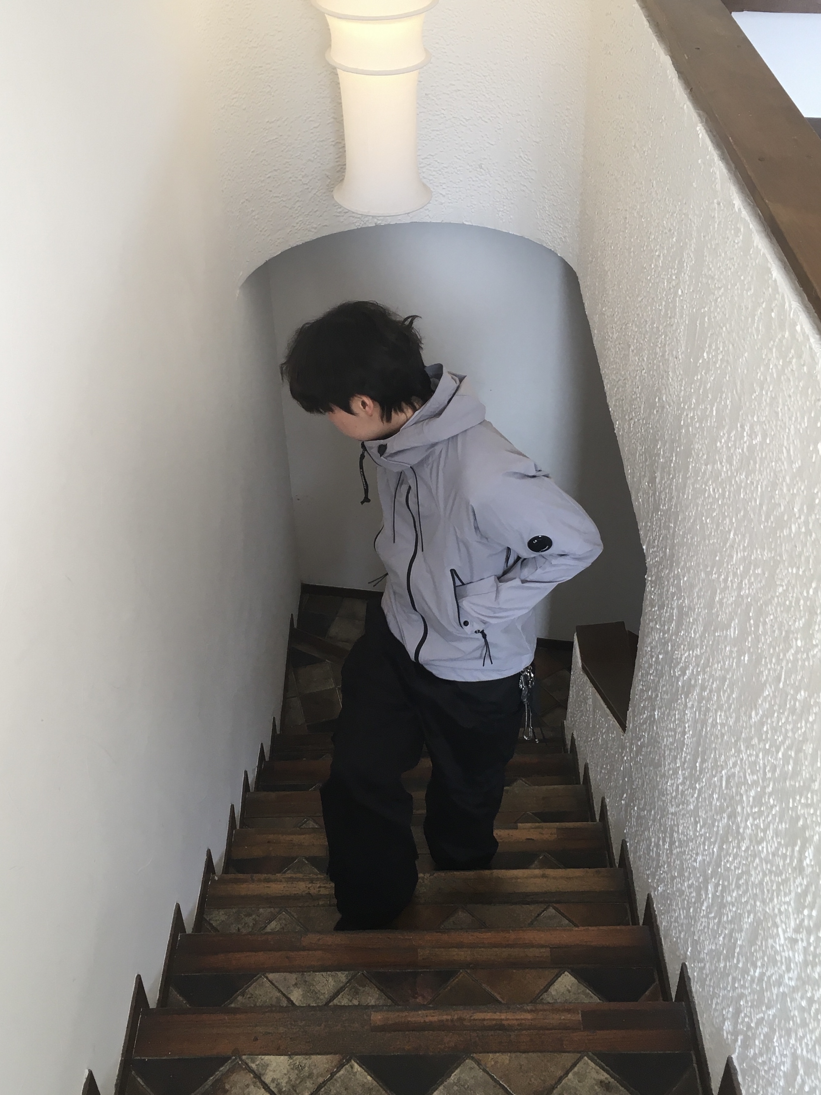 Hatchingroom Zip Cargo Work Pants Black, Salomon XA Pro 3D Black Magnet 착용 스타일 - 2