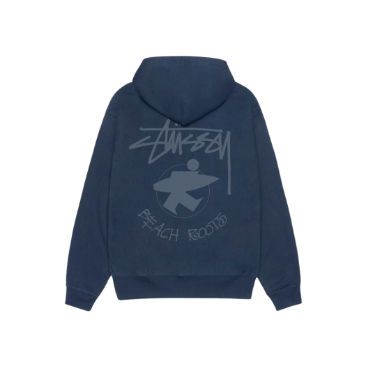 Stussy Beach Roots Zip Hoodie Navy