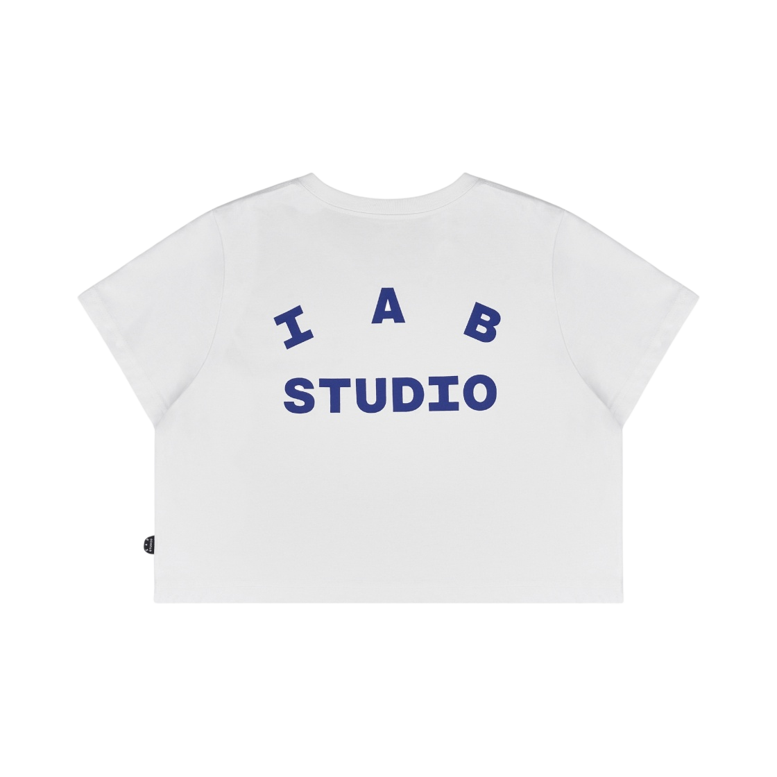 아이앱 스튜디오 크롭 티셔츠 화이트 네이비 | IAB Studio | KREAM