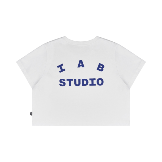 IAB Studio Cropped T-Shirt White Navy