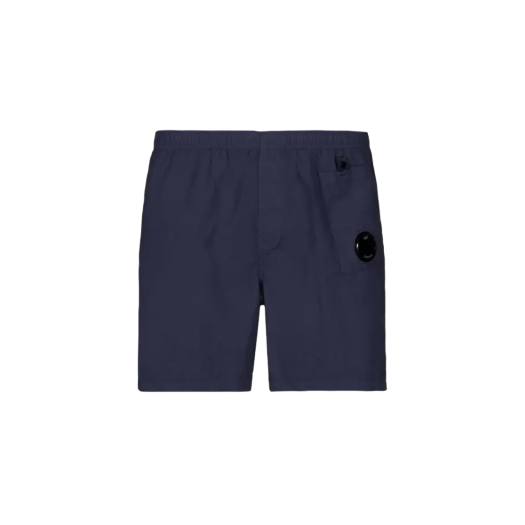 C.P. Company Flatt Nylon Auxiliary Pocket Swim Shorts Black Navy - 23SS