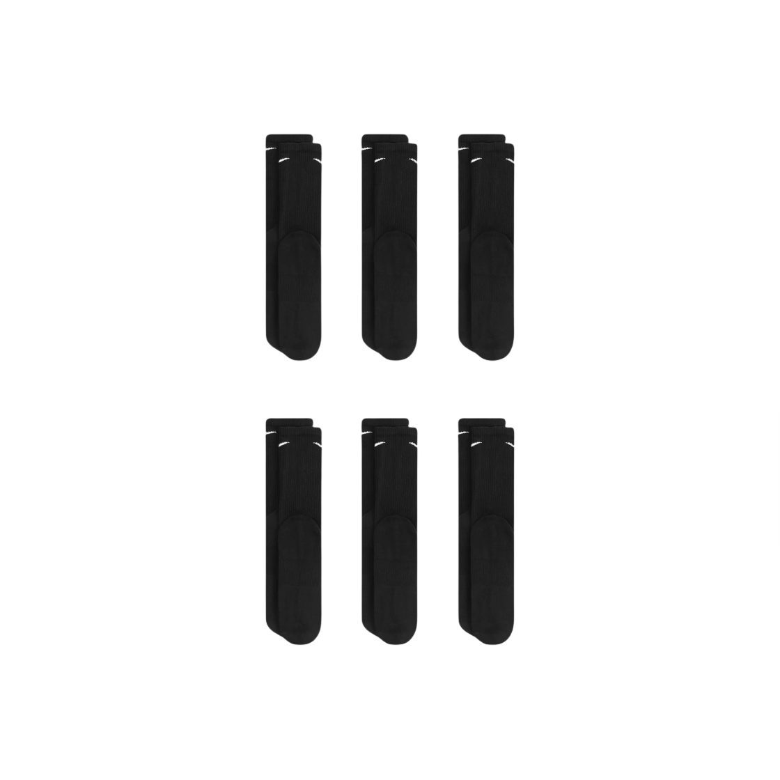 나이키 에브리데이 쿠션드 트레이닝 크루 삭스 블랙 (6개입/국내 정식 발매 제품)(Nike Everyday Cushioned Training Crew Socks Black (6 Pack/Korean Ver.)) - 3