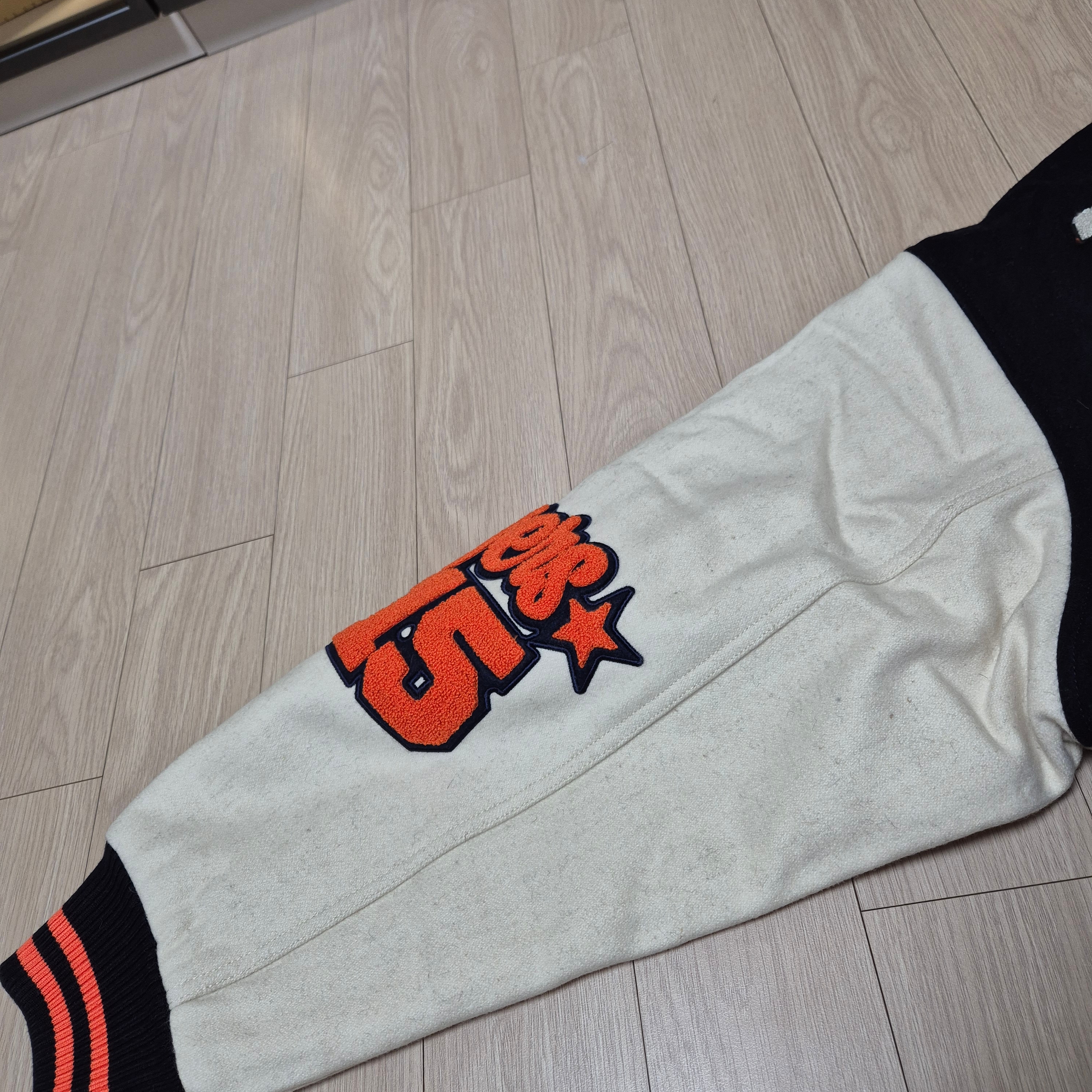 Palace Tora Tora Varsity Jacket Navy - 25SS 착용 스타일 - 10