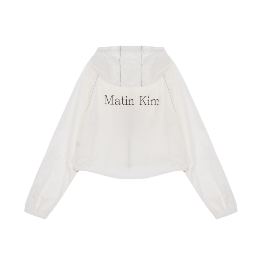 W) 마뗑킴 로고 코팅 점퍼 블랙 | Matin Kim | KREAM