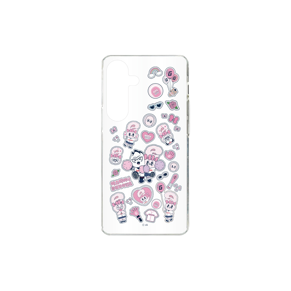 롯데 자이언츠 x 에스더 버니 치얼업 젤 하드 폰 케이스 핑크(Lotte Giants x Esther Bunny Cheer Up Gel Hard Phone Case Pink) - 1
